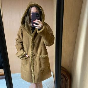 Y2K Sherpa Long Hooded Coat